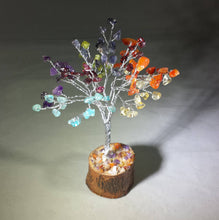 Load image into Gallery viewer, Natural 7 CHAKRA Gemstone Chip Tree With 100 Stones Crystal Tree Of Life