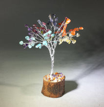 Load image into Gallery viewer, Natural 7 CHAKRA Gemstone Chip Tree With 100 Stones Crystal Tree Of Life
