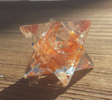 Load image into Gallery viewer, ORGONE CARNELIAN Gemstone Merkaba Star Orgone