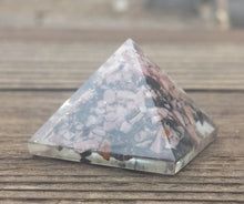 Load image into Gallery viewer, Small (25-30mm) RHODONITE Orgone Gemstone Pyramid Small Pyramid Orgone