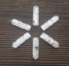 Load image into Gallery viewer, ROSE QUARTZ ORGONE Single Terminated Gemstone Crystal Pencil Point (One)