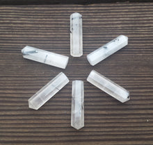 Load image into Gallery viewer, NATURAL TOURMALATED QUARTZ Single Terminated Gemstone Crystal Pencil Point (One)