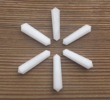 Load image into Gallery viewer, NATURAL WHITE AGATE Double Terminated Gemstone Crystal Pencil Point (One)
