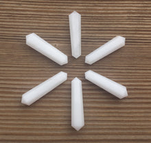 Load image into Gallery viewer, NATURAL WHITE AGATE Double Terminated Gemstone Crystal Pencil Point (One)