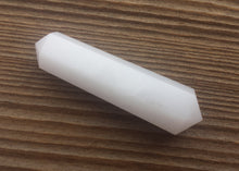Load image into Gallery viewer, NATURAL WHITE AGATE Double Terminated Gemstone Crystal Pencil Point (One)