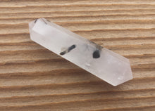 Load image into Gallery viewer, NATURAL TOURMALATED QUARTZ Double Terminated Gemstone Crystal Pencil Point (One)