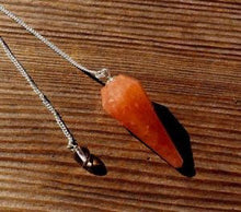 Load image into Gallery viewer, RED AVENTURINE Natural Stone Gemstone Faceted Pendulum