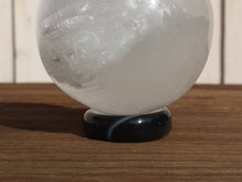 Load image into Gallery viewer, ONYX Sphere Stand Natural Stone Hand Carved Gemstone Sphere Stand