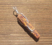 Load image into Gallery viewer, CALLIGRAPHY STONE Wire Wrapped Double Point Pendant Stone Natural Gemstone