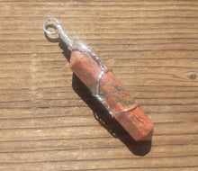 Load image into Gallery viewer, UNAKITE Wire Wrapped Double Point Pendant Stone Natural Gemstone