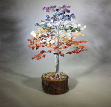 Load image into Gallery viewer, Natural 7 CHAKRA STEP STYLE Gemstone Chip Tree With 300 Stones Crystal Tree Of Life