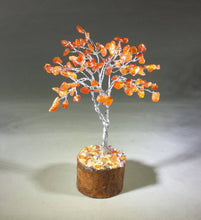 Load image into Gallery viewer, Natural CARNELIAN Gemstone Chip Tree With 100 Stones Crystal Tree Of Life