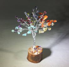 Load image into Gallery viewer, Natural 7 CHAKRA Gemstone Chip Tree With 100 Stones Crystal Tree Of Life