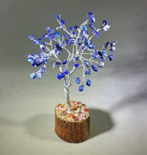 Load image into Gallery viewer, Natural LAPIS LAZULI Gemstone Chip Tree With 100 Stones Crystal Tree Of Life
