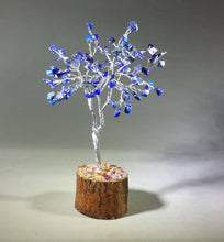 Load image into Gallery viewer, Natural LAPIS LAZULI Gemstone Chip Tree With 100 Stones Crystal Tree Of Life