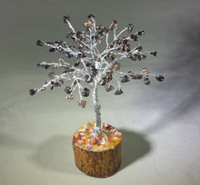Load image into Gallery viewer, Natural SMOKEY QUARTZ Gemstone Chip Tree With 100 Stones Crystal Tree Of Life