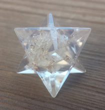 Load image into Gallery viewer, ORGONE CLEAR QUARTZ Gemstone Merkaba Star Orgone