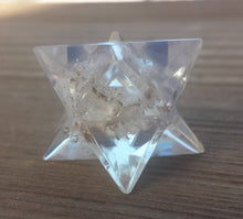 Load image into Gallery viewer, ORGONE CLEAR QUARTZ Gemstone Merkaba Star Orgone