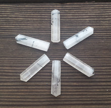 Load image into Gallery viewer, NATURAL TOURMALATED QUARTZ Single Terminated Gemstone Crystal Pencil Point (One)