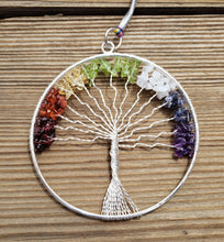 Load image into Gallery viewer, Natural 7 CHAKRA Tree Of Life Large Suncatcher Decoration Stone Gemstone