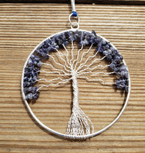 Load image into Gallery viewer, Natural IOLITE Tree Of Life Large Suncatcher Decoration Stone Gemstone