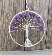 Load image into Gallery viewer, Natural AMETHYST Tree Of Life Large Suncatcher Decoration Stone Gemstone