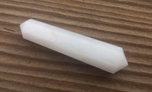 Load image into Gallery viewer, NATURAL WHITE AGATE Double Terminated Gemstone Crystal Pencil Point (One)