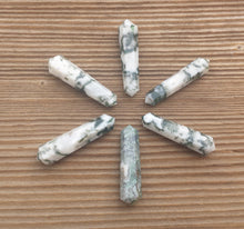 Load image into Gallery viewer, NATURAL TREE AGATE Double Terminated Gemstone Crystal Pencil Point (One)