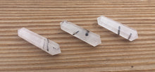 Load image into Gallery viewer, NATURAL TOURMALATED QUARTZ Double Terminated Gemstone Crystal Pencil Point (One)