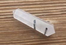 Load image into Gallery viewer, NATURAL TOURMALATED QUARTZ Double Terminated Gemstone Crystal Pencil Point (One)