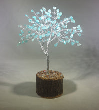 Load image into Gallery viewer, Natural AQUAMARINE Gemstone Chip Tree With 150 Stones Crystal Tree Of Life