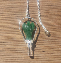 Load image into Gallery viewer, Natural JADE Gemstone Angel Basket Pendulum