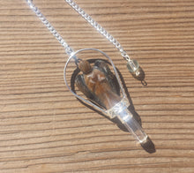 Load image into Gallery viewer, Natural BLUE TIGER EYE Gemstone Angel Basket Pendulum
