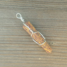 Load image into Gallery viewer, CALLIGRAPHY STONE Wire Wrapped Double Point Pendant Stone Natural Gemstone
