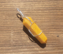 Load image into Gallery viewer, GOLDEN QUARTZ Wire Wrapped Double Point Pendant Stone Natural Gemstone