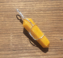 Load image into Gallery viewer, GOLDEN QUARTZ Wire Wrapped Double Point Pendant Stone Natural Gemstone