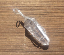 Load image into Gallery viewer, CLEAR QUARTZ Wire Wrapped Double Point Pendant Stone Natural Gemstone