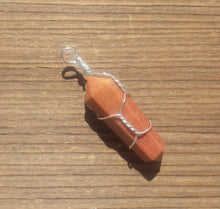 Load image into Gallery viewer, MOOKAITE JASPER Wire Wrapped Double Point Pendant Stone Natural Gemstone