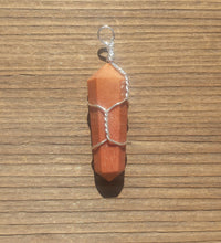 Load image into Gallery viewer, MOOKAITE JASPER Wire Wrapped Double Point Pendant Stone Natural Gemstone