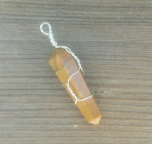 Load image into Gallery viewer, MOOKAITE JASPER Wire Wrapped Double Point Pendant Stone Natural Gemstone