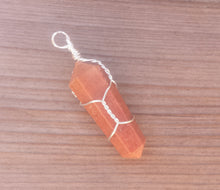 Load image into Gallery viewer, MOOKAITE JASPER Wire Wrapped Double Point Pendant Stone Natural Gemstone