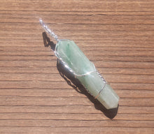 Load image into Gallery viewer, GREEN AVENTURINE Wire Wrapped Double Point Pendant Stone Natural Gemstone