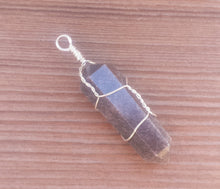 Load image into Gallery viewer, BLUE AVENTURINE Wire Wrapped Double Point Pendant Stone Natural Gemstone