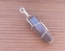 Load image into Gallery viewer, BLUE AVENTURINE Wire Wrapped Double Point Pendant Stone Natural Gemstone