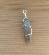 Load image into Gallery viewer, BLUE AVENTURINE Wire Wrapped Double Point Pendant Stone Natural Gemstone