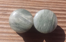 Load image into Gallery viewer, RARE! Pair of Real GREEN LINE Jasper Plugs Gauges Body Jewelry Double Flared - Pick Size