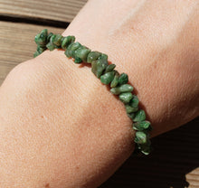 Load image into Gallery viewer, TSAVORITE Natural Stone Gemstone Stretchy Chip Bracelet