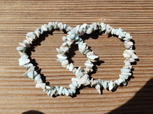 Load image into Gallery viewer, LARIMAR Natural Stone Gemstone Stretchy Chip Bracelet