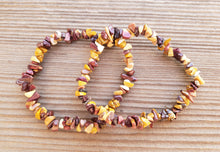 Load image into Gallery viewer, MOOKAITE JASPER Natural Stone Gemstone Stretchy Chip Bracelet