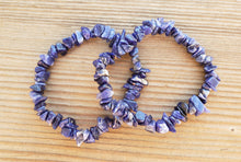 Load image into Gallery viewer, SODALITE Natural Stone Gemstone Stretchy Chip Bracelet
